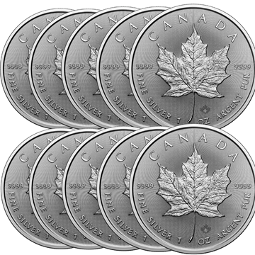 2025 Silver Maple 1 Oz  - 10 coin deal