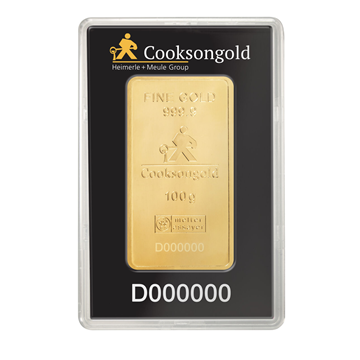 Cooksons Certified 100g Gold Bar