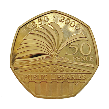 Loose Proof Fifty Pence - 150 Years Of Libraries