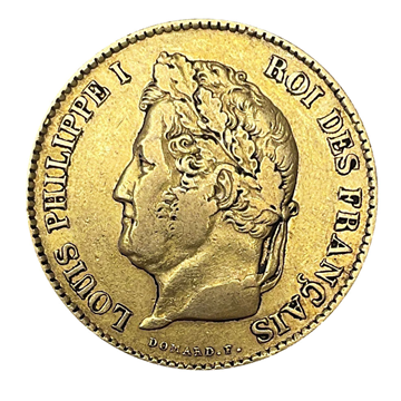 French 40 Francs Gold Coin Wreath Coin 