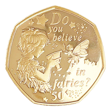 2020 Isle of Man Peter Pan Gold Proof 50p Coin