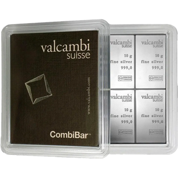 10 x 10g CombiBar® Silver Valcambi