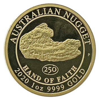 Gold 1 Oz Australian Nugget 2020 - Hand Of Faith 