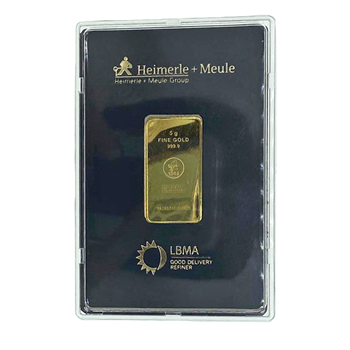 Certified 5g Gold Bar Heimerle + Meule