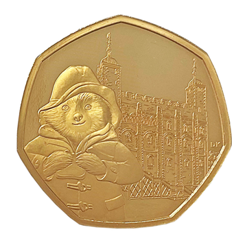 Gold Fifty Pence Paddington Bear Tower of London 