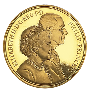 Gold Five Pound - 1947 - 1997 Wedding Anniversary