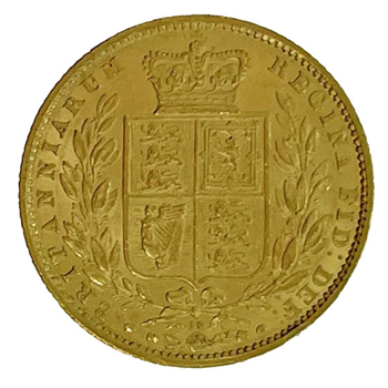 Gold Full Sovereign - Shieldback-1869-L