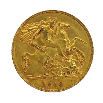 Gold Half Sovereign - George V 1913 London