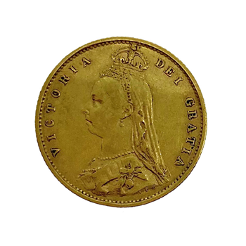 Gold Half Sovereign - Shieldback-1890 - L