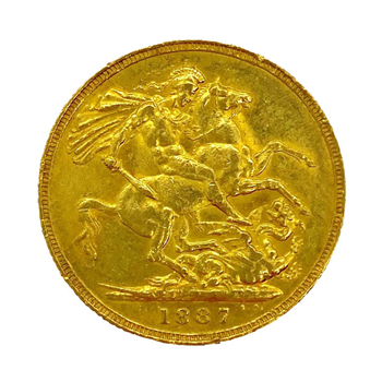 Gold Half Sovereign - Victoria Jubilee 1887 London