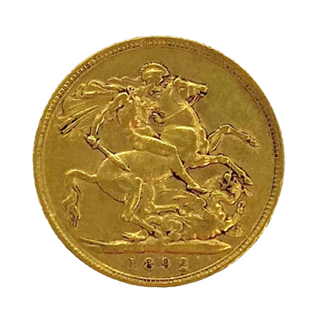 Gold Half Sovereign - Victoria Jubilee 1892 London