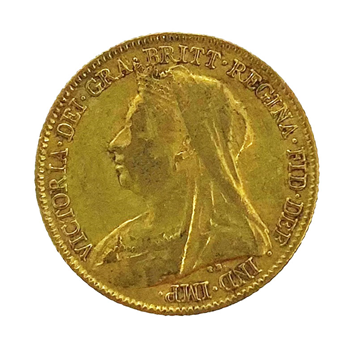 Gold Half Sovereign Victoria Old head 1894 London