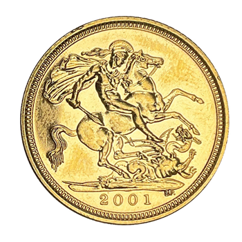 Gold Half Sovereign-Elizabeth II 2001