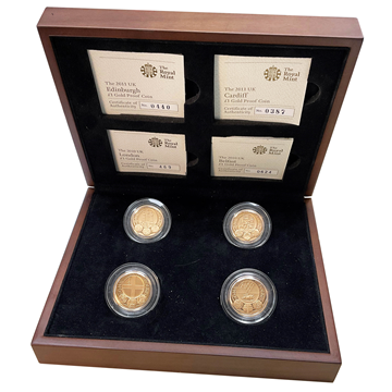 Gold Proof £1 4 coin Collection - Cities