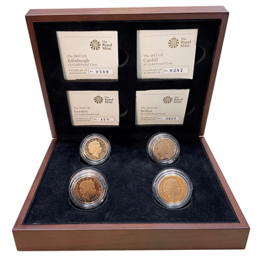 Gold Proof £1 4 coin Collection - Cities