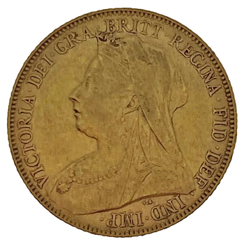 Gold Sovereign -  Victoria Old Head 1896 - London