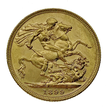 Gold Sovereign -  Victoria Old Head 1899 London