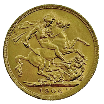 Gold Sovereign - Edward   1906  Sydney