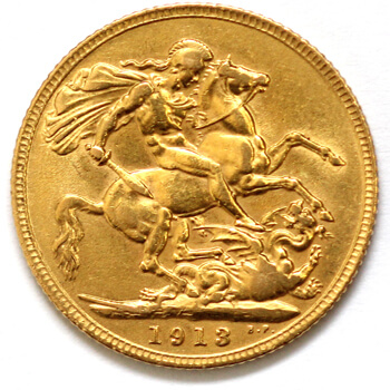 Gold Sovereign - George V - 1913