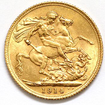 Gold Sovereign - George V - 1914