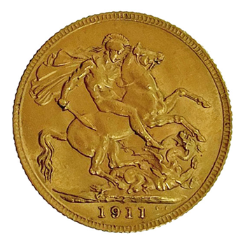 Gold Sovereign - George V- 1911