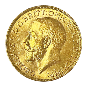 Gold Sovereign - George V- 1918 - India