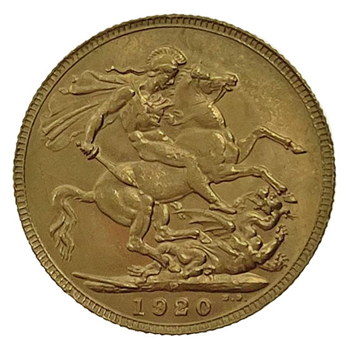 Gold Sovereign - George V- 1920 - Perth