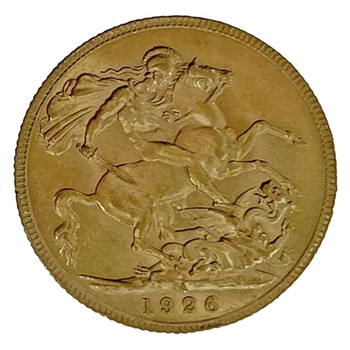 Gold Sovereign - George V- 1926 - South African