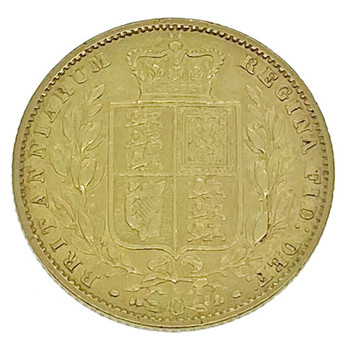 Gold Sovereign - Shieldback-1857-L