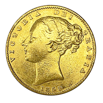 Gold Sovereign - Shieldback-1859-L