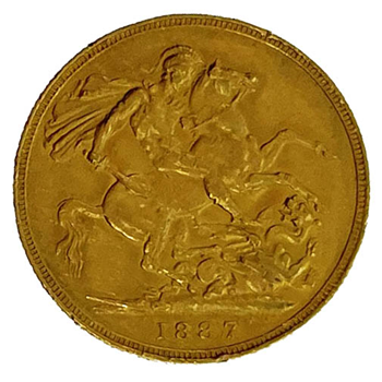 Gold Sovereign - Victoria Jubilee Head 1887 London