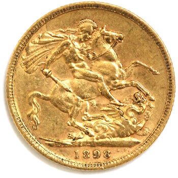 Gold Sovereign - Victoria Old Head 1898