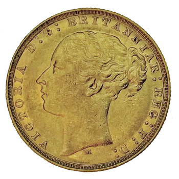 Gold Sovereign - Victoria Young Head 1878 M