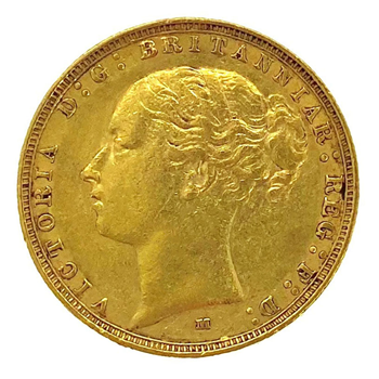 Gold Sovereign - Victoria Young Head 1885 - M