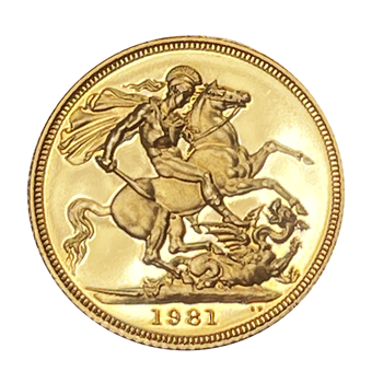 Gold Sovereign 1981 Loose Proof Coin