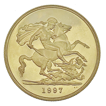 Gold Sovereign 1997 Five Pound Loose Proof