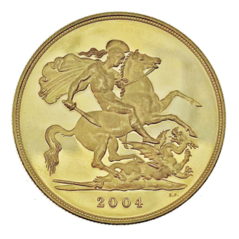 Gold Sovereign 2004 Five Pound Loose Proof