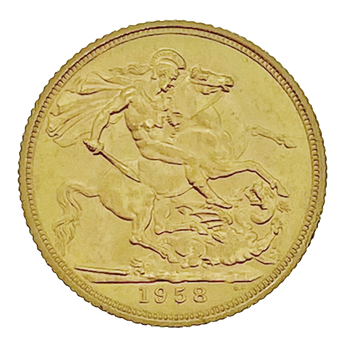 Gold Sovereign Elizabeth II Pre-Decimal 1958