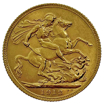 Gold Sovereign George V 1912 London Mint