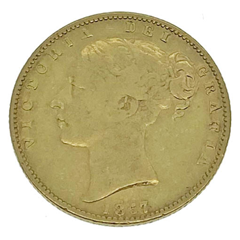 Gold Sovereign - Shieldback-1857-L