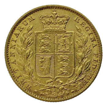 Gold Sovereign - Shieldback-1873-L