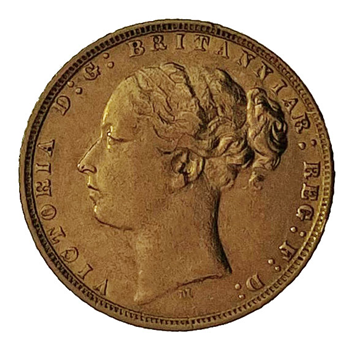 Gold Sovereign - Victoria Young Head 1872 - M