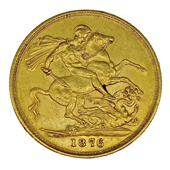 Gold Sovereign - Victoria Young Head 1876 - M