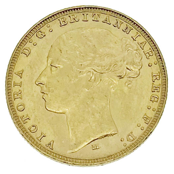 Gold Sovereign -Victoria Young Head 1881 Melbourne