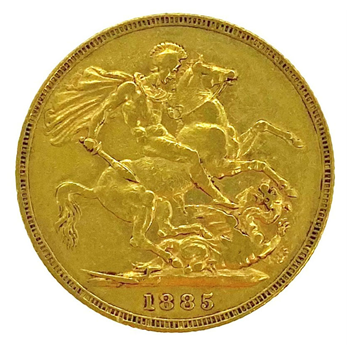 Gold Sovereign - Victoria Young Head 1885 - M