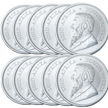 2025 Silver Krugerrand 1 Oz - 10 Coin Bundle