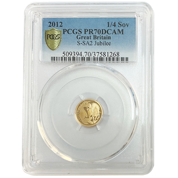 Graded Gold Quarter Sovereign 2012