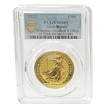 Graded PCGS MS69 2023 1Oz Gold Britannia 