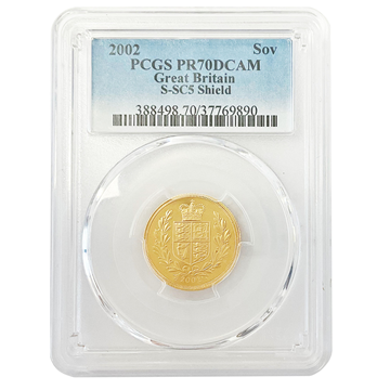 Graded PR70DCAM 2002 Gold Sovereign Elizabeth II