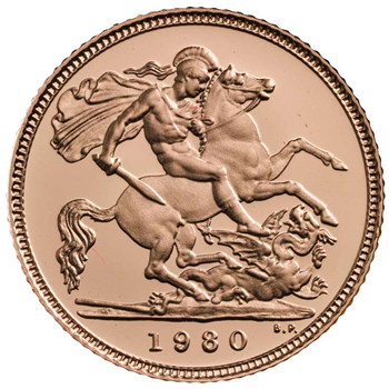 Gold Half Sovereign 1980 Proof Coin